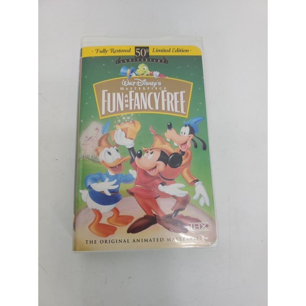 Walt Disney's Masterpiece Fun and Fancy Free (VHS, 1997) Limited Edition 50th An